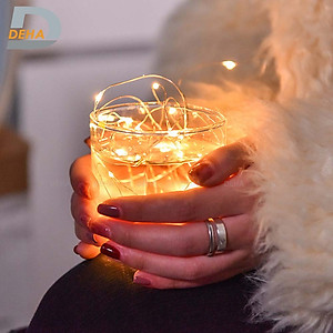 Dây đèn led đom đóm trang trí decor phòng, du lịch cắm trại, fairy light cao cấp (tùy chọn loại nguồn cấp, chiều dài dây và màu sắc)