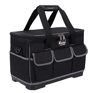 [Cao Cấp] Túi Đồ Nghề Dụng Cụ Sửa Chữa Nắp Vuông Có Ngăn Phụ Kéo Khóa màu đen xám KIRITO