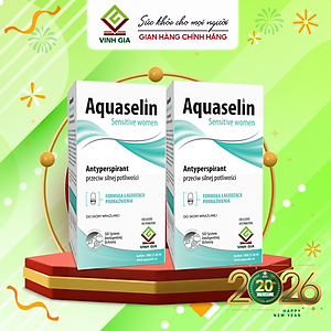 Combo 2 Lăn Khử Mùi AQUASELIN Sensitive Women Không Gây Thâm Nách, Ố Vàng Áo - 50ml