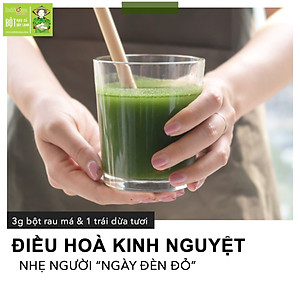 Bột Rau Má hữu cơ nguyên chất sấy lạnh Dalahouse - Hộp 20 gói nhỏ 3gr định lượng sẵn cho 1 lần sử dụng - Giải độc, mát gan, thanh nhiệt cơ thể, giảm mụn, đẹp da. Kháng khuẩn, giảm viêm, hỗ trợ tiêu hóa