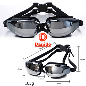 Kính bơi nam nữ tráng gương cao cấp có bịt tai - Kính bơi chống tia UV, chống sương mù thiết kế chống trơn trượt, co giãn - Hàng chính hãng D Danido  