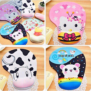 Miếng lót chuột có đệm đỡ cổ tay silicon 3D hình thú siêu mềm siêu dễ thương - Hàng chính hãng