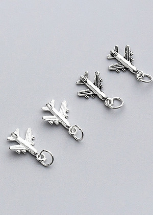 Combo 2 cái charm bạc máy bay treo - Ngọc Quý Gemstones