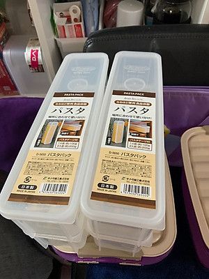 Hộp nhựa đựng & bảo quản đũa thìa, mỳ ống Sanada Seiko 1.3L nắp kín - nội địa Nhật Bản