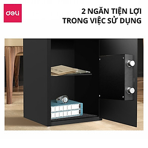 Két Sắt Mini Chính Hãng Deli, Két Sắt Gia Đình 3 Kích Thước Khóa Chống Trộm An Toàn Bảo Mật Cao