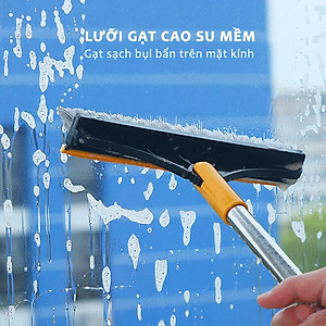 Cây chổi cọ sàn nhà vệ sinh dododios-S1 thông minh, bàn chải chà sàn nhà tắm và gạt nước đa năng cao cấp cán nhôm - Hàng chính hãng dododios