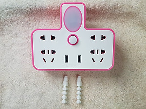 Bộ chia ổ điện 2 cổng USB có đèn led - Bộ chia tách ổ điện - Hàng chính hãng