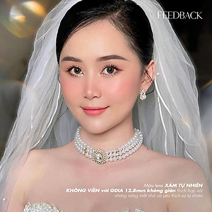 Kính áp tròng xám tây tự nhiên Funkie thương hiệu Angel Eyes đường kính nhỏ có độ từ 0 đến 8