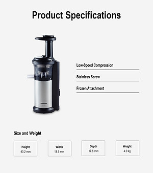 Máy ép chậm Panasonic MJ L500 - Hàng nhập khẩu