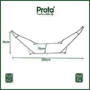 Bộ khung võng xếp sắt sơn tĩnh điện cao cấp Prota