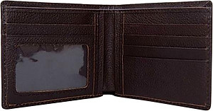 Ví Nam Da Bò Cao Cấp Huy Hoàng HT2115 (12.5 x 10 cm) - Nâu