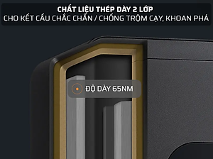 Két Sắt Thông Minh Xiaomi Mijia MX-303 Sử Dụng Vân Tay Gồm 6 Chế Độ Mở Khóa Áp Dụng Công Nghệ Cao Báo Động, Kết Nối App - Hàng Nhập Khẩu