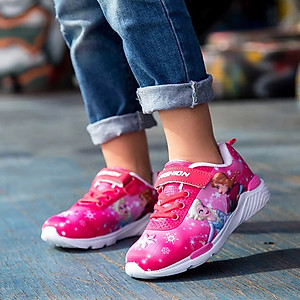 Giày Thể Thao Bé Gái Hình Elsa And Anna T15 - Hồng (3 - 7 Tuổi)