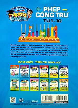 Sách Thiên Tài Toán Học (5 - 6 Tuổi) - Phép Cộng Trừ Từ 1- 10