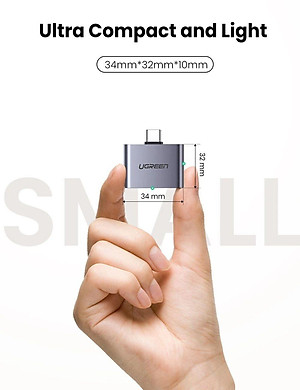 Ugreen UG70312CM193TK 2 trong 1 màu xám bộ chuyển USB type C ra 3.5mm audio và sạc nhanh cổng c chuẩn pd - HÀNG CHÍNH HÃNG