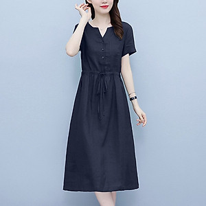 Đầm suông nữ thiết kế rút eo tiện lợi có tui 2 bên sườn thanh lịch, dịu dàng da218