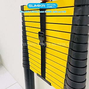 Thang nhôm rút gọn Sumika SKS510 - Chiều cao tối đa 5.1m, sơn tĩnh điện, chống trầy xước
