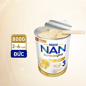 Sữa bột Nestlé NAN SUPREMEPRO 3 800g nhập khẩu Đức đạm Gentle Optipro ngừa mẫn cảm Tặng Đồ Chơi Bàn Kèm Chữ Cái (Dành cho trẻ từ 2 - 6 tuổi)