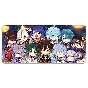 Genshin Va Đập Máy Tính Miếng Lót Chuột Chơi Game Mousepad Lớn Miếng Lót Chuột Game Thủ Bàn Thảm Ganyu Hutao Klee Zhongli Diluc Văn Phòng Cung Cấp