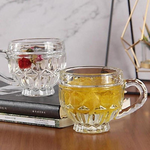 Bộ 6 ly 180ml bằng thuỷ tinh có tay cầm thích hợp uống trà, cafe - hàng chính hãng