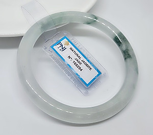 Vòng cẩm thạch size lớn 60mm, vân đá đẹp, đã kiểm định PNJ, ảnh thực tế - Đá Non Nước