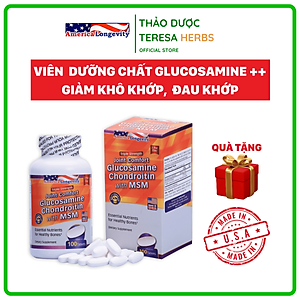 (HSD 06/2026) Viên Uống Glucosamine Chondroitin With Msm Giúp Giảm Đau Do Viêm Xương Khớp Hộp 100 Viên