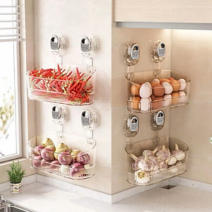 Kệ Để Đồ Nhà Tắm Cốc Hút Dán Tường, Giá Treo Nhà Bếp Chắc Chắn, Lỗ Thoát Nước Thông Minh - HÀNG CHÍNH HÃNG MINIIN