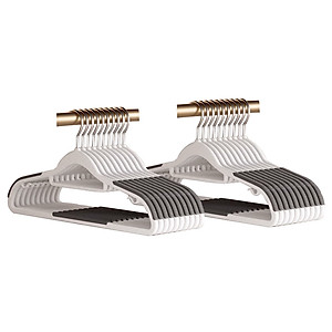 Combo 5 Móc Treo Quần Áo Chống Trượt, Biến Dạng Quần Áo, Móc Áo Nhựa Cao Cấp Chịu Tải Lớn Xoay 360 - Chính Hãng