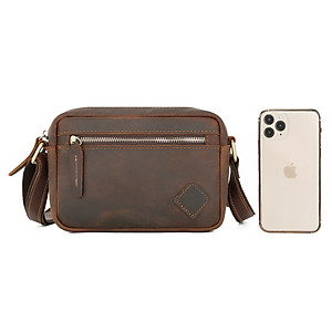 Túi đeo chéo nam DA BÒ THẬT – BEE GEE DCN9343