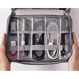 Túi Vải Đựng Phụ Kiện Công Nghệ Du Lịch ( Cho Cáp Sạc Di Động, Sạc Dự Phòng, Điện Thoại, Tai Nghe, Thẻ Nhớ ...) Chống Nước - Hàng Chính Hãng