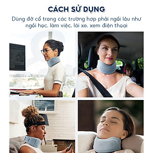 Nẹp cổ mềm chống cổ rùa EMA, đệm đỡ chống mỏi cổ vai gáy, định hình, ngừa thoái hóa đốt sống cổ