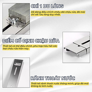 Đế kẹp đá mài dao DandiHome inox 304 gác bếp tiện lợi