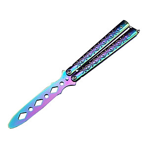 Bộ 2 Dao Bướm Thích Hợp Đi Cắm Trại Dã Ngoại An Toàn Khi Sử Dụng Training Knife Tool Safe