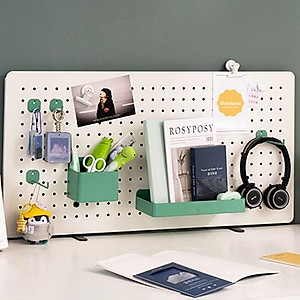 Bảng lỗ Pegboard Dola Home cao cấp kẹp bàn tiết kiệm diện tích không khoan tường để bàn phím, tai nghe, đồ dùng làm việc