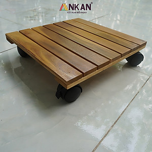 Đôn Chậu Cây Cảnh Có Bánh Xe Cỡ Lớn 35Cm Thích Hợp Đặt Chậu Cây Trong Nhà Thuận Tiện Di Chuyển Màu Vàng