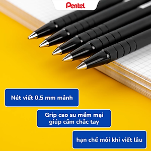 Bút chì kim bấm Pentel A255 ngòi 0.5mm chắc chắn bền đẹp nhỏ gọn tiện dụng
