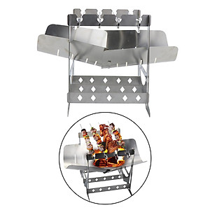 Portable Lightweight Folding Camping Stove Grill Stoves for Campfire Grill BBQ Traveling Picnic Cooking Burner