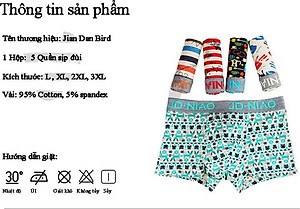 Hộp Combo 5 Sịp Đùi Loại Đẹp