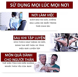 Máy massage KG802 mini cầm tay 6 chế độ hỗ trợ mát xa chuyên sâu, giảm đau cơ, cứng khớp hiệu quả nhanh chóng, đi kèm 4 đầu chuyên dụng 1500mah( tặng kèm 1 khăn lau thấm 2 mặt )- Hàng chính hãng