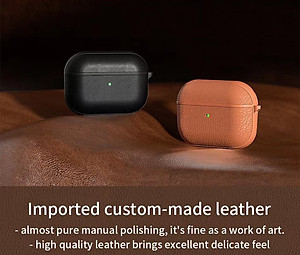 BAO WIWU CALFSKIN GENUINE LEATHER CASE DÀNH CHO ARIPOD 3, CHẤT LIỆU DA THẬT KẾT HỢP KHUNG NHỰA CAO CẤP- Hàng Chính Hãng