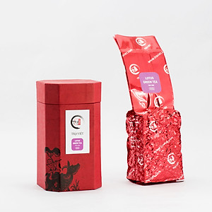 TRÀ VIỆT Bộ Quà Tặng Tri Ân 3 Hộp Bát Giác Trà Sen, Trà Ô Long, Trà Cổ thụ, Hộp quà giấy Mỹ thuật Sang trọng, Trà Cao cấp tốt cho sức khỏe