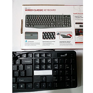 BÀN PHÍM CÓ DÂY GENIUS KB-117 - HÀNG CHÍNH HÃNG