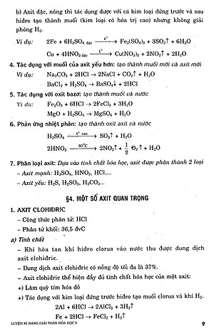 Sách Luyện Kỹ Năng Giải Toán Hóa Học 9
