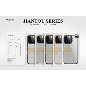 Ốp lưng Mutural lưng trong cứng viền màu bất tử không ố màu dành cho iPhone 13/ 13 Pro/ 13 Pro Max - Hàng chính hãng
