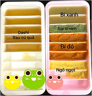 Combo khay trữ đồ ăn dặm cho bé Kokubo 8 ngăn + Cốc có núm dành cho bé 230ml - nội địa Nhật Bản