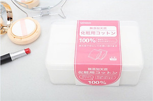 Combo 1 hộp 1000 miếng và 1 túi 180 miếng Miniso Bông tẩy trang 100% Cotton Nhật