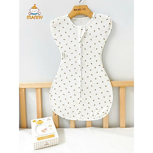 Nhộng Chũn Cotton Thun Lạnh MANNY Co Giãn, Mềm Mại Cho Bé Ngủ Ngon Có Khóa 2 Chiều [Mẫu Mới]