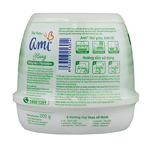 Combo 2 hộp Sáp thơm khử mùi Ami - Hương thơm chiết xuất thiên nhiên, Tỏa hương suốt nhiều tuần (Nhiều lựa chọn mùi hương)