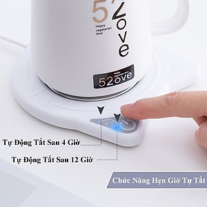 Đế Hâm Nóng Giữ Ấm Đồ Uống Hình Tai Mèo KUNBE Hâm Nóng Cà Phê Trà Sữa cho Bé Làm Nóng Đồ Uống Nhanh Chóng Tiện Lợi