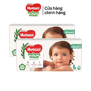 Combo 2 Tã/Bỉm dán Huggies Platinum NatureMade M64/L54/XXL44